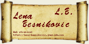 Lena Besniković vizit kartica